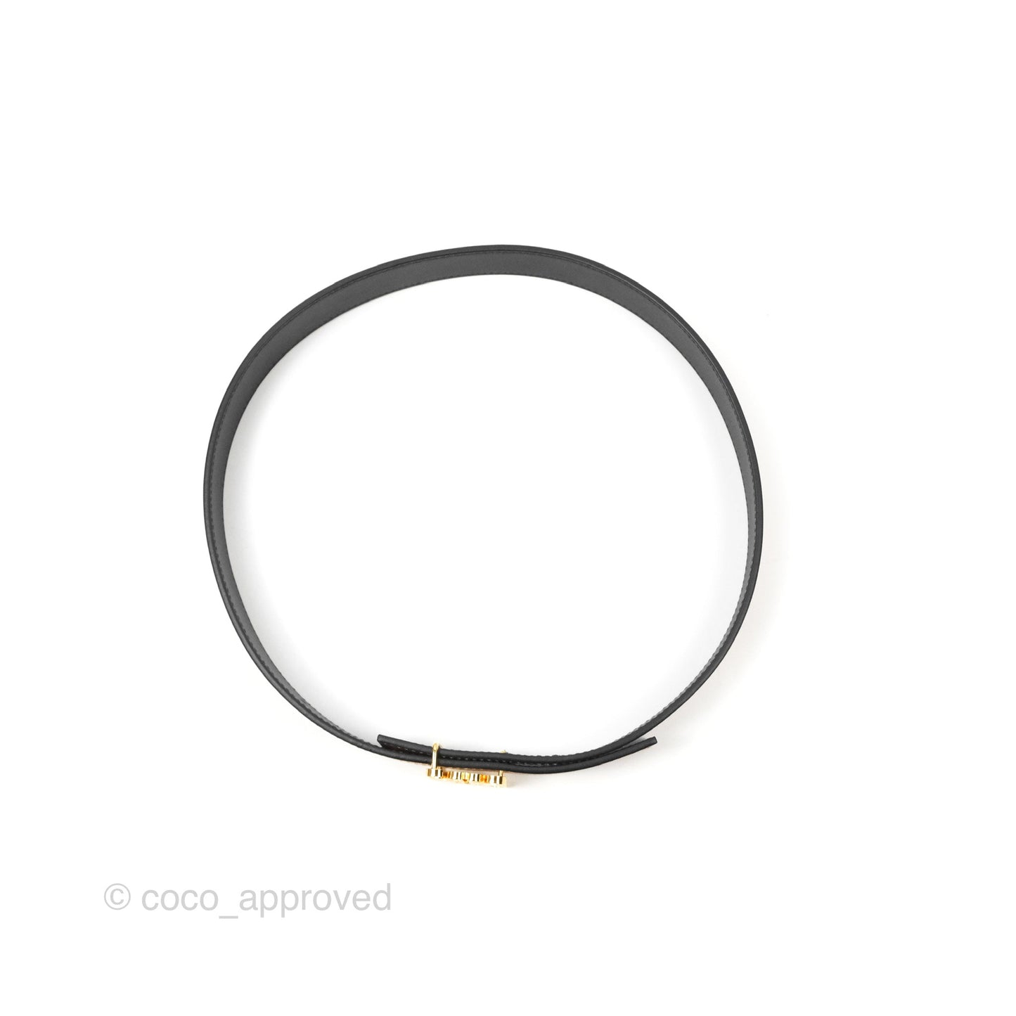 Loewe Anagram Buckle Tan Black Calfskin Reversible Belt Size 75