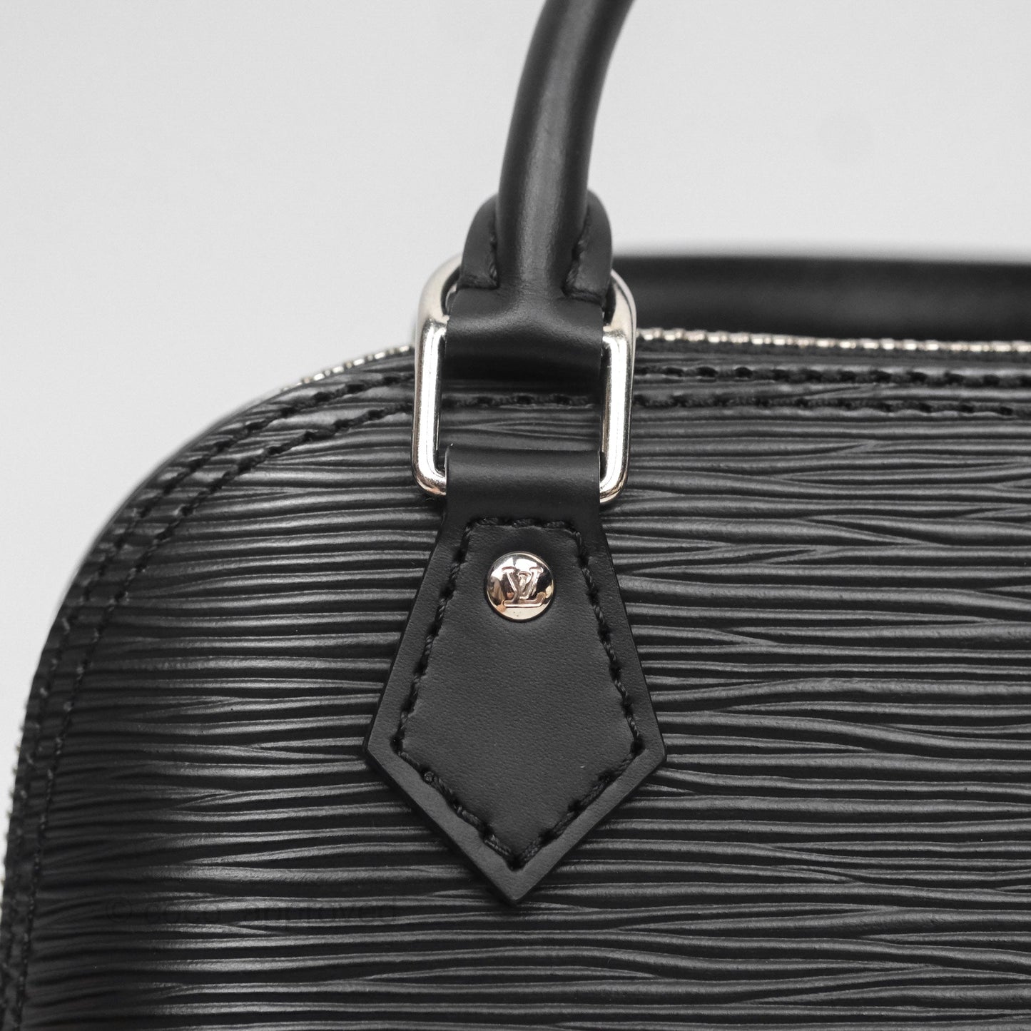 Louis Vuitton Alma Nano Black Silver Hardware