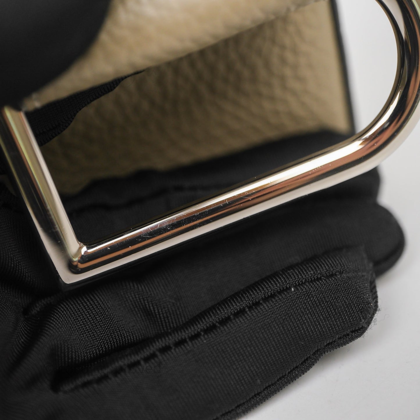 Delvaux Cool Box Nano Ivory Taurillon Soft Grained Calfskin Palladium Hardware