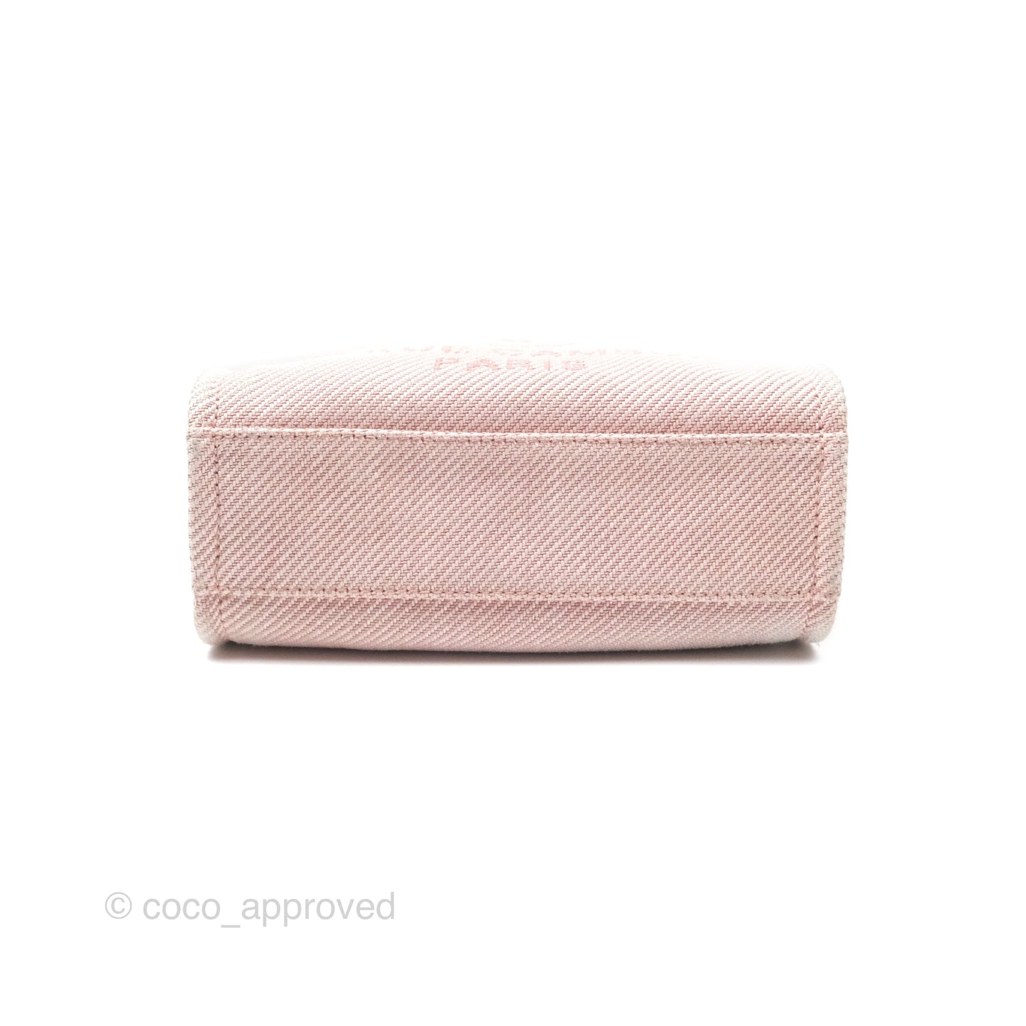 Chanel Small Vertical Deauville Canvas Pink Gold Hardware