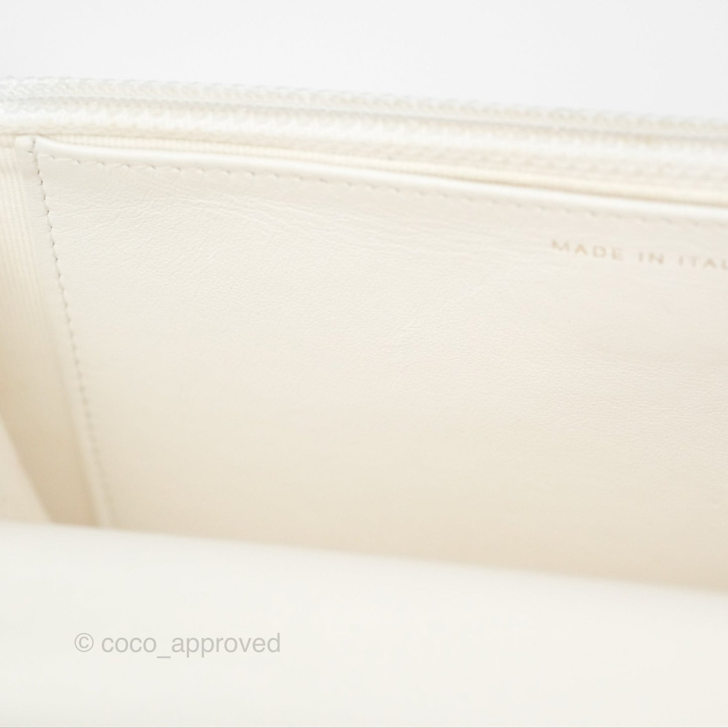 Chanel 19 Wallet on Chain WOC White Mixed Hardware