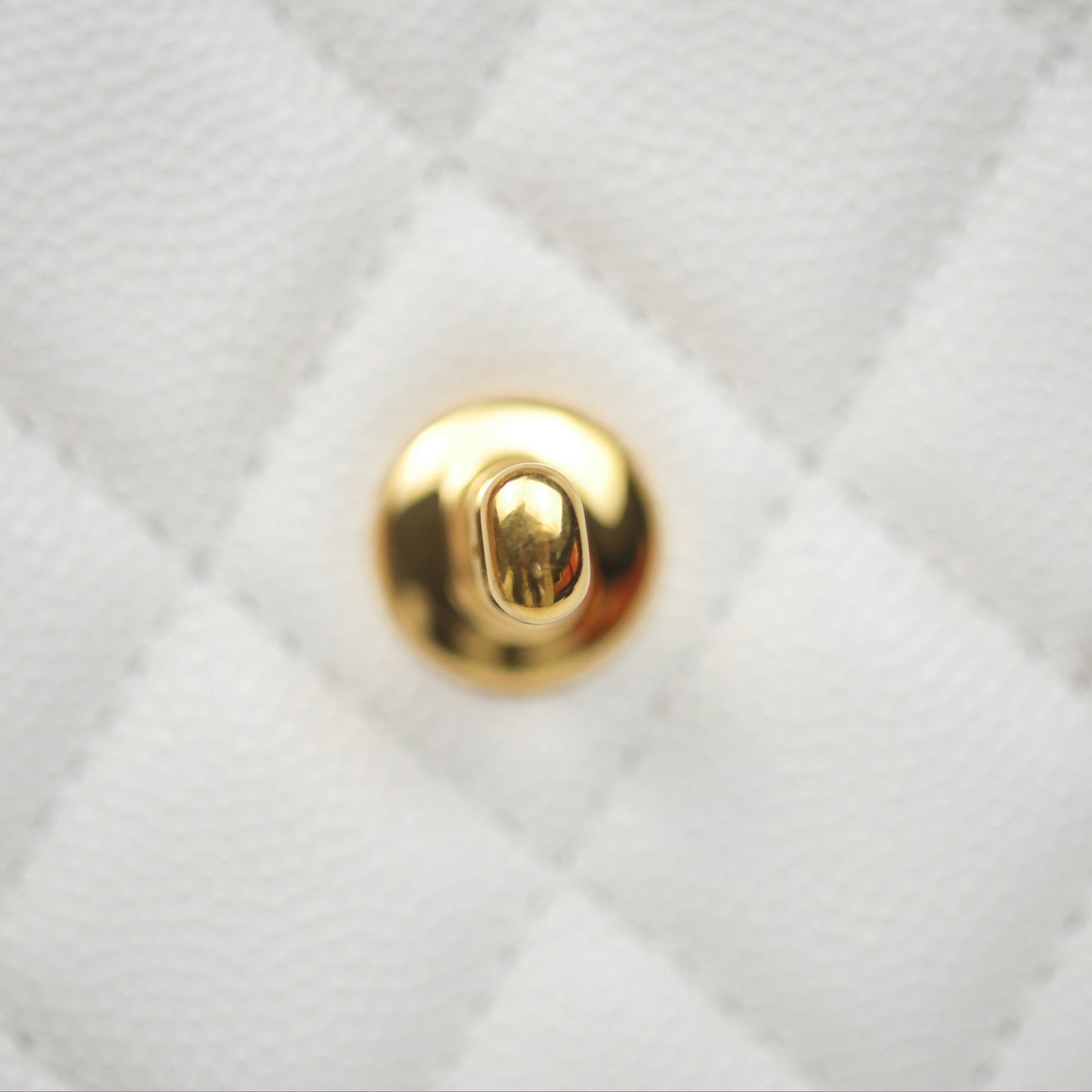 Chanel Mini WOC Bag Charm White Caviar Gold Hardware