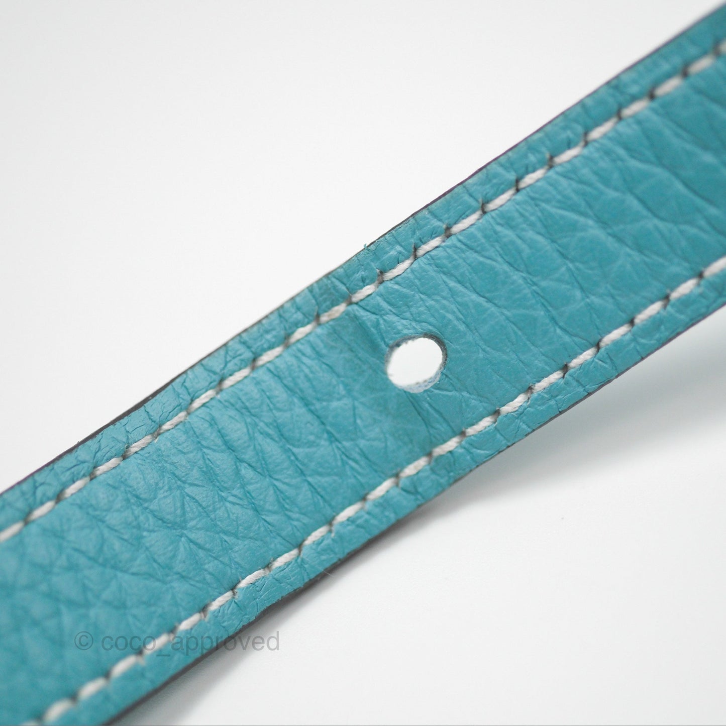 Hermès Halzan 31 Bleu Saint Cyr 3Z Clemence Palladium Hardware