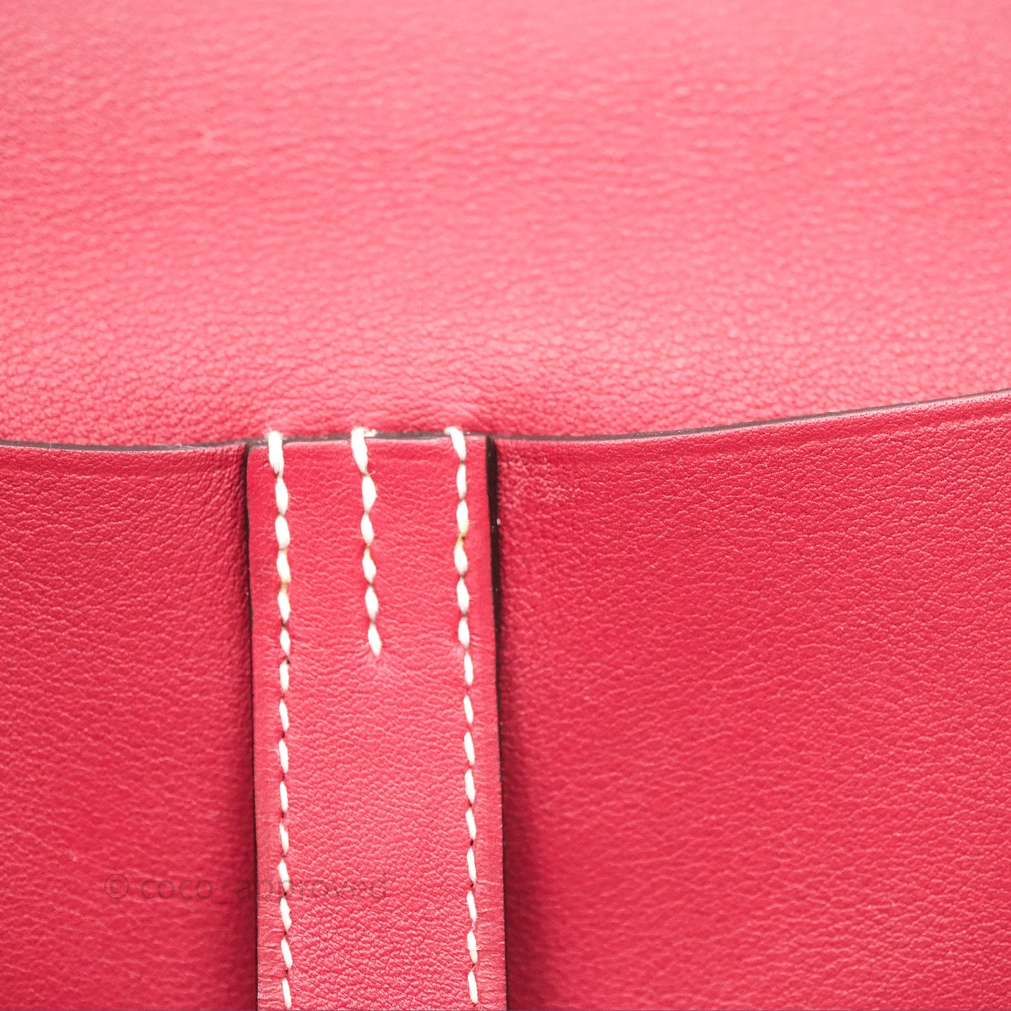 Hermès Halzan 22 Mini Rouge Grenat K1 Swift Palladium Hardware