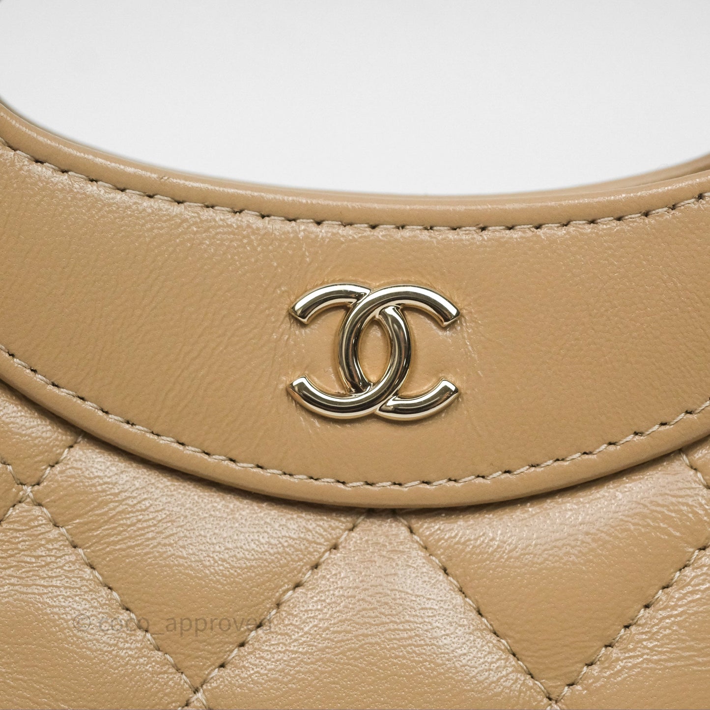 Chanel Nano 31 Beige Shiny Lambskin Gold Hardware