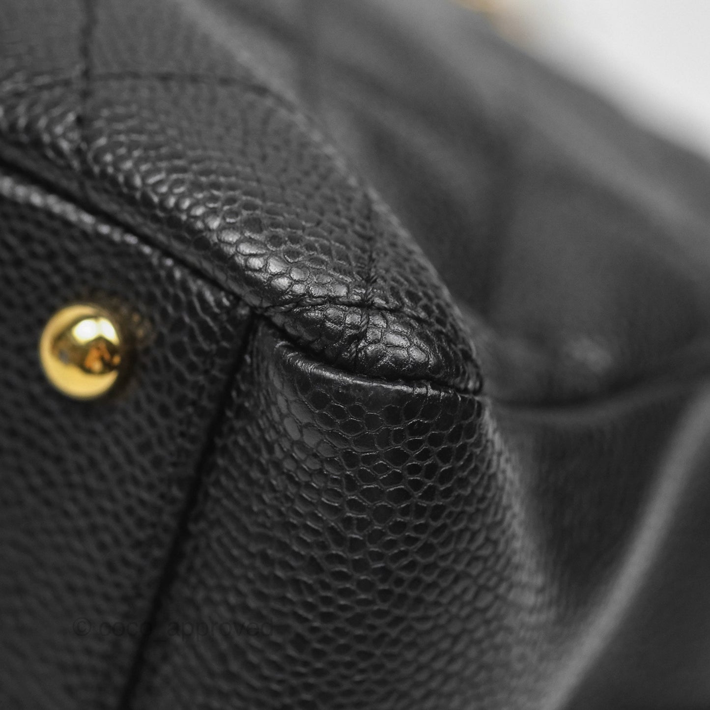 Chanel PTT Petite Timeless Shopping Tote Bag Black Caviar Gold Hardware