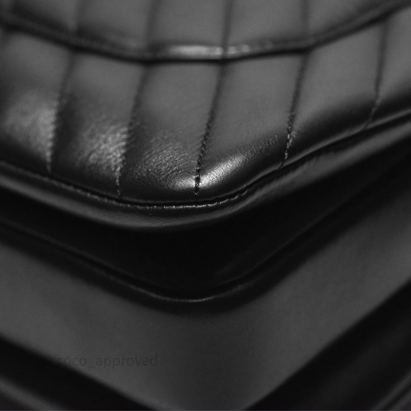 Chanel Small Trendy CC Black Chevron Lambskin Gold Hardware