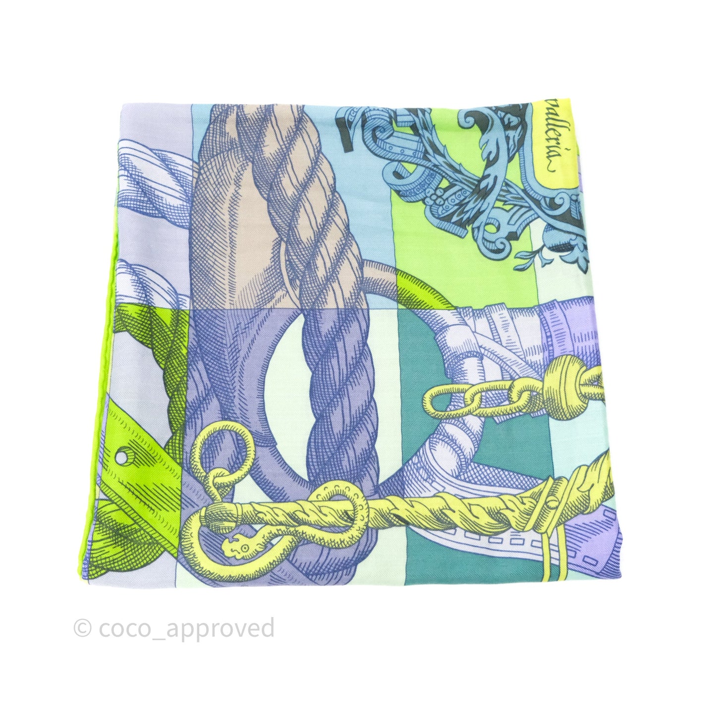 Hermes Della Cavalleria Cashmere Silk Scarf 140x270cm