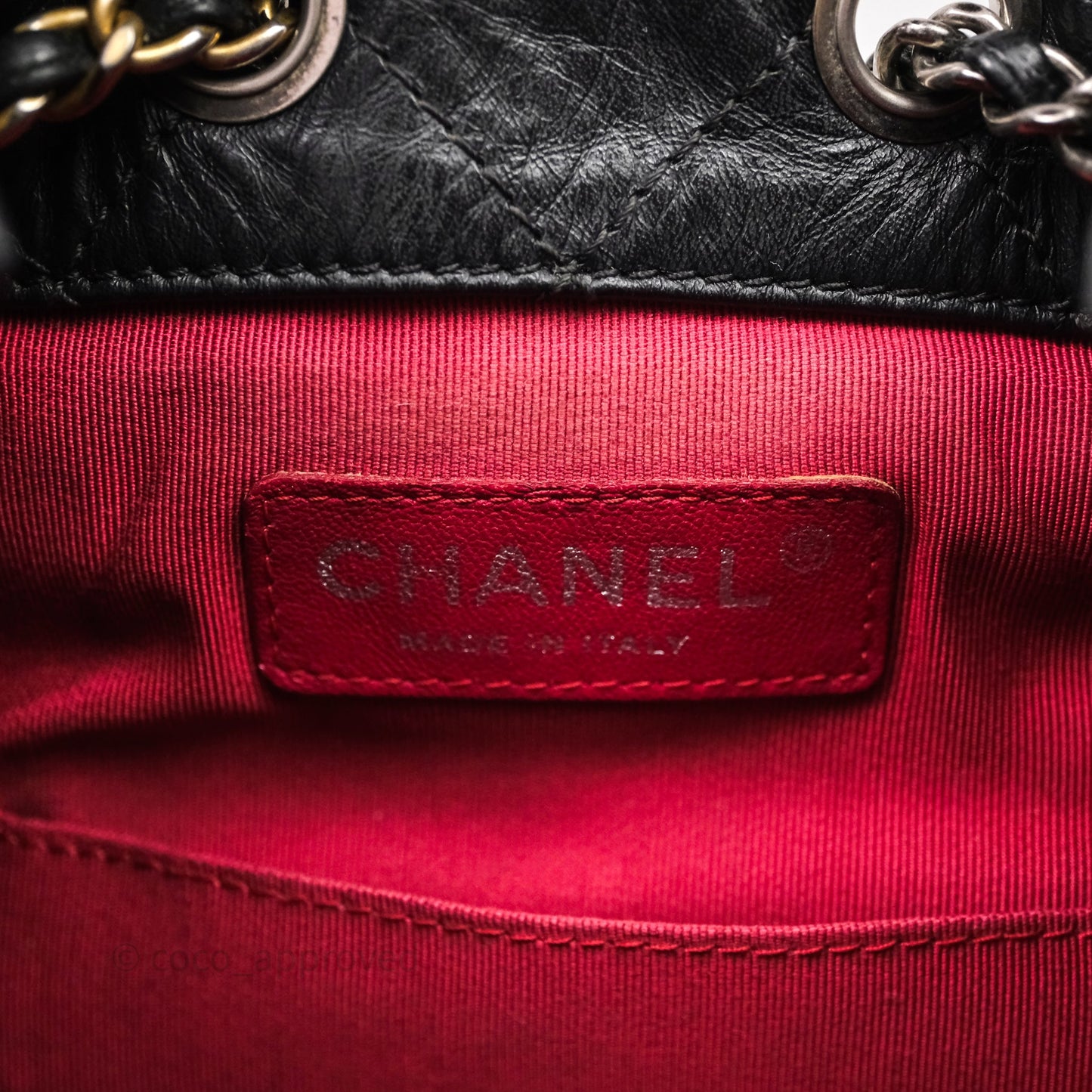 Chanel Small Gabrielle Backpack Black Aged Calfskin