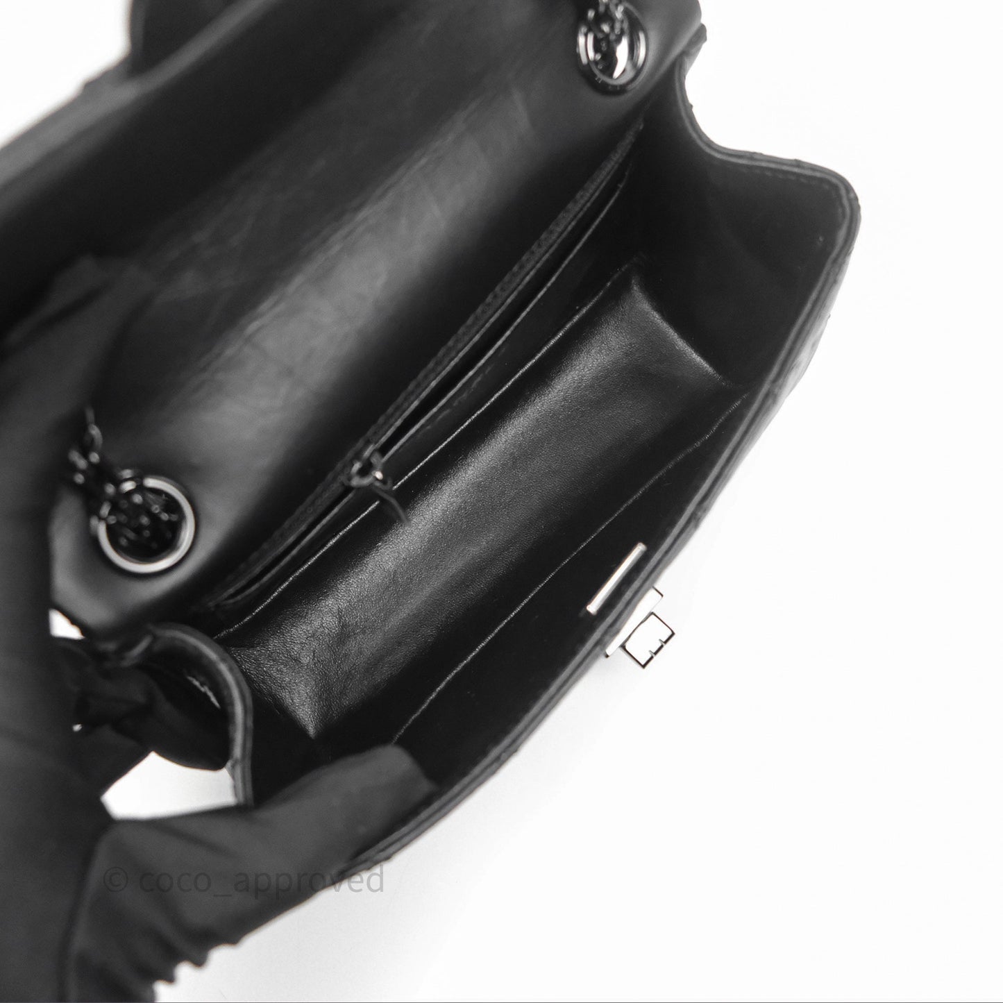 Chanel Quilted Mini Reissue 224 So Black Calfskin