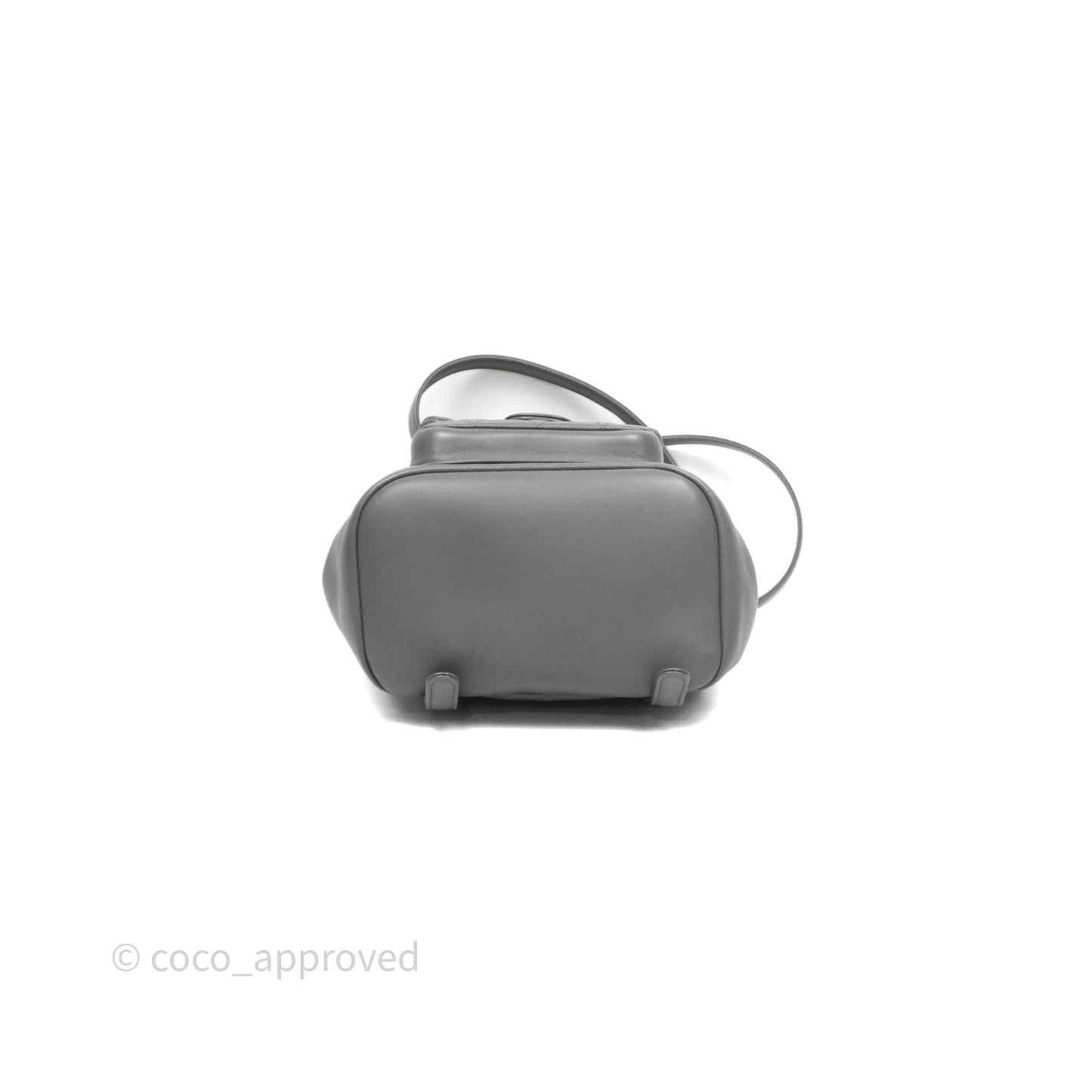 Chanel Small Duma Drawstring Backpack Grey Lambskin Gold Hardware