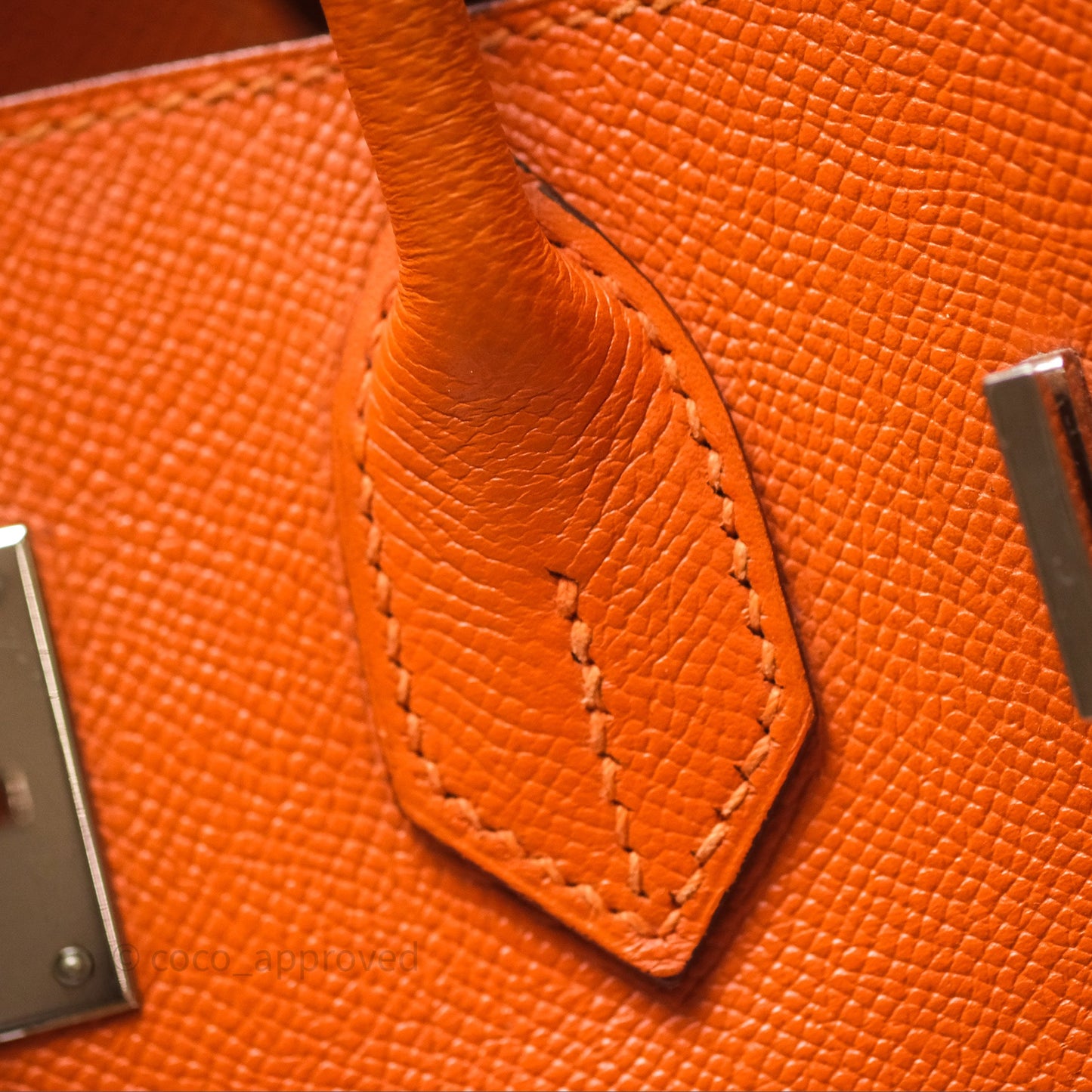 Hermès Birkin 30 Retourne Orange Epsom Palladium Hardware