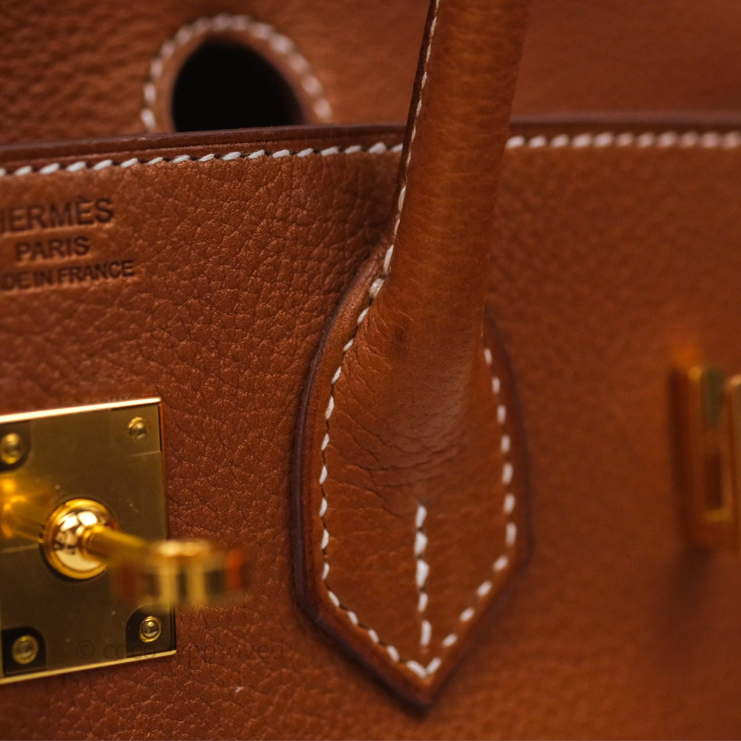 Hermès Birkin 25 Retourne Fauve 34 Barenia Gold Hardware