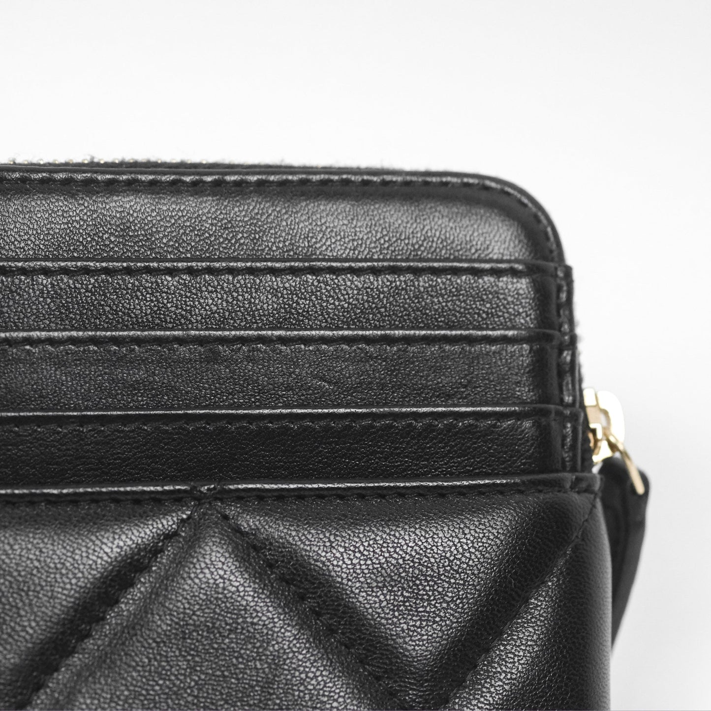 Chanel Quilted Chanel 19 Zip Card Holder Wallet Black Lambskin
