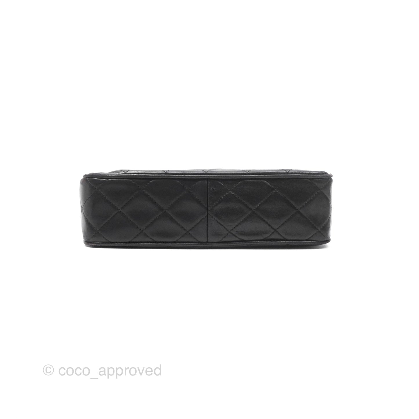 Chanel Vintage Small Camera Bag Black Lambskin Gold Hardware