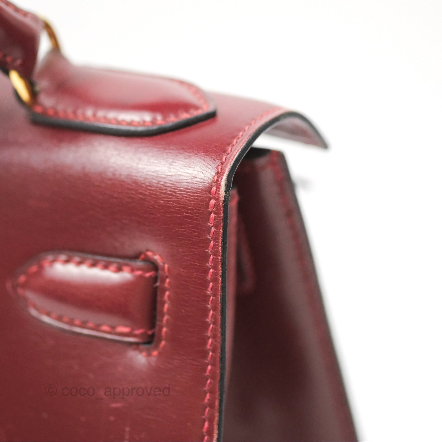 Hermès Kelly Sellier 28 Box Rouge Gold Hardware