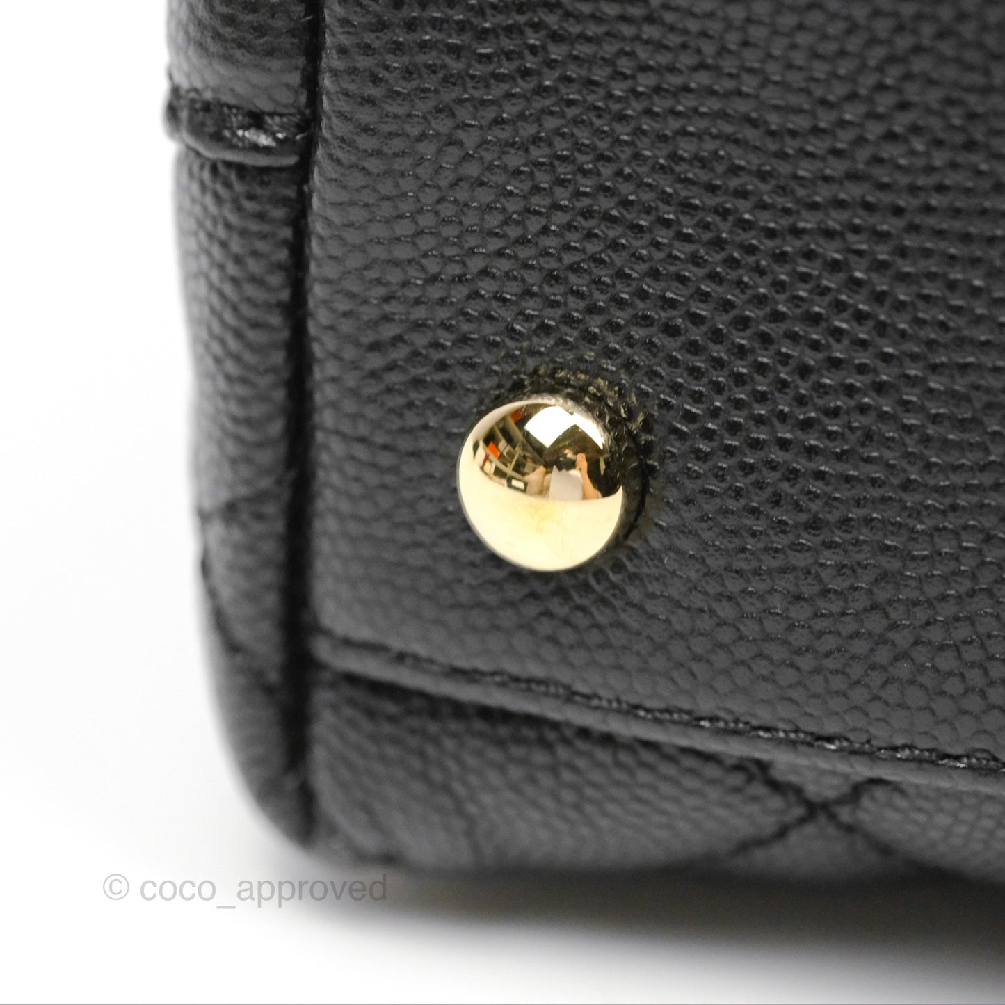 Chanel Small Coco Handle Black Caviar Gold Hardware