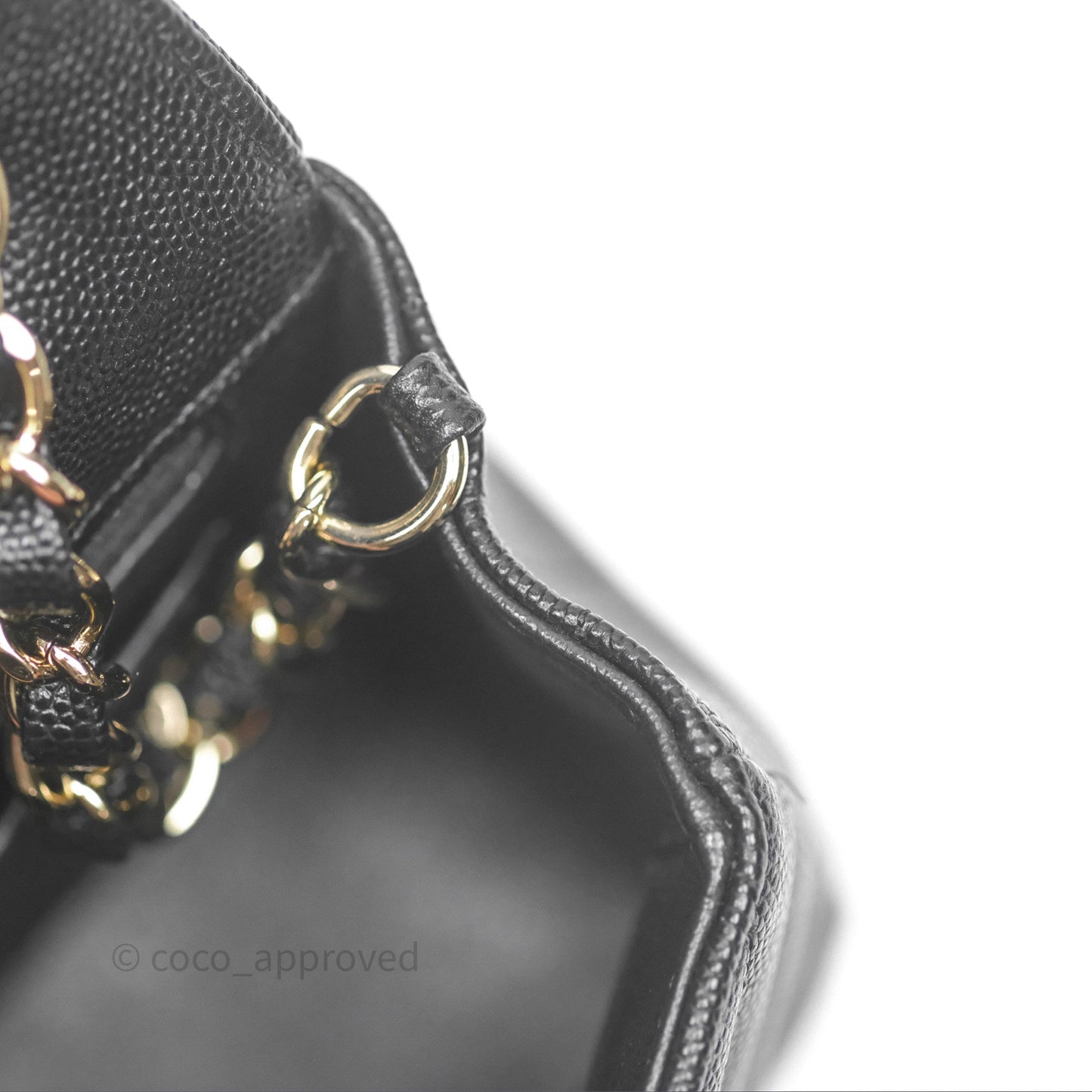 Chanel Mini Rectangular Chevron Black Caviar Gold Hardware