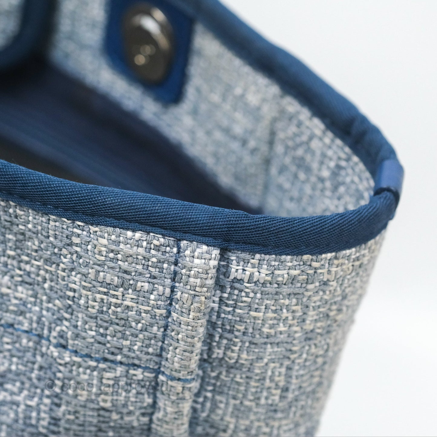 Chanel Medium Deauville Tote Blue Canvas
