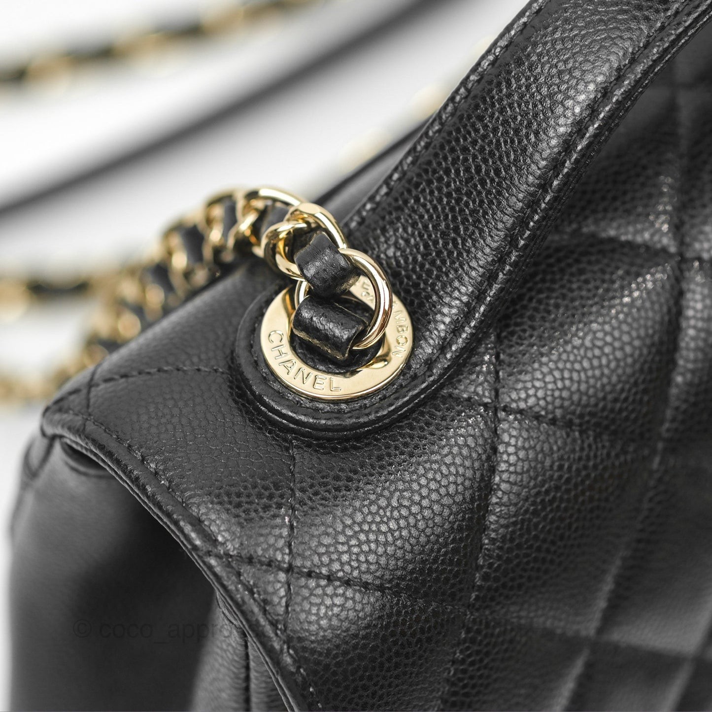 Chanel Quilted Medium Business Affinity Flap Black Caviar Gold Hardware