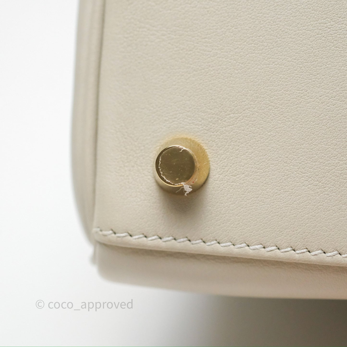 Hermès Retourne Swift Kelly 25 Gris Perle 80 Gold Hardware