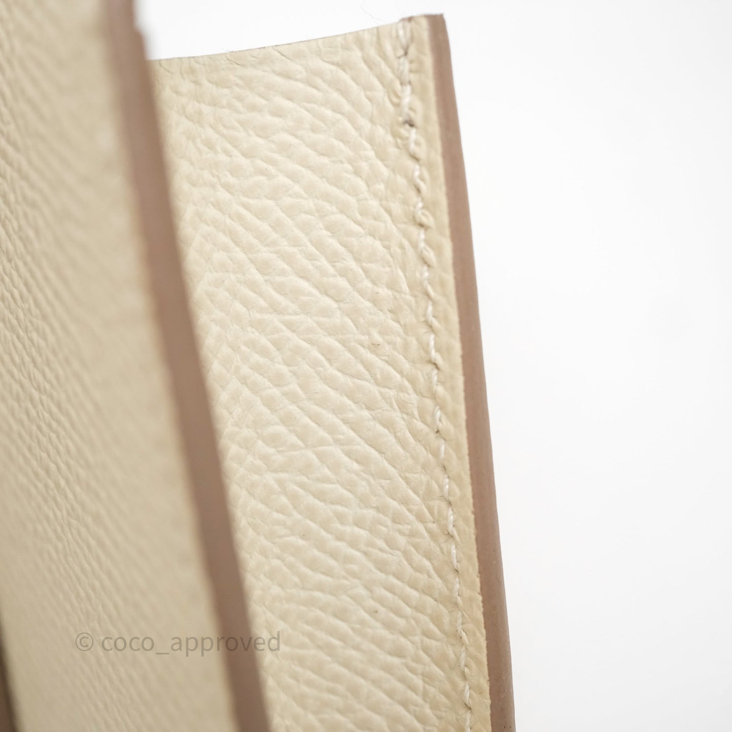 Hermès Constance Slim Wallet Craie 10 Epsom Rose Gold Hardware
