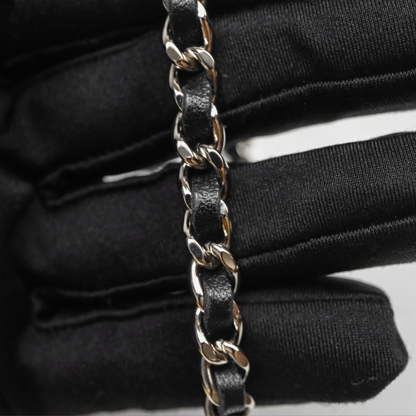 Chanel Quilted WOC Black Lambskin Silver Hardware