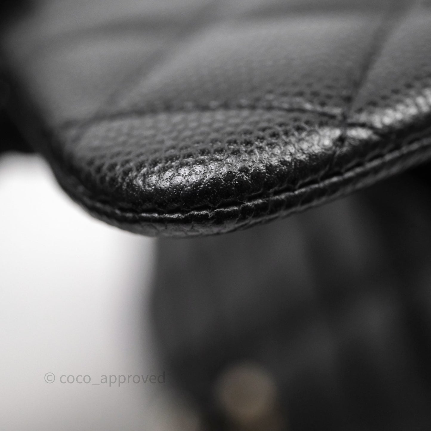 Chanel Mini Square Quilted Black Caviar Silver Hardware