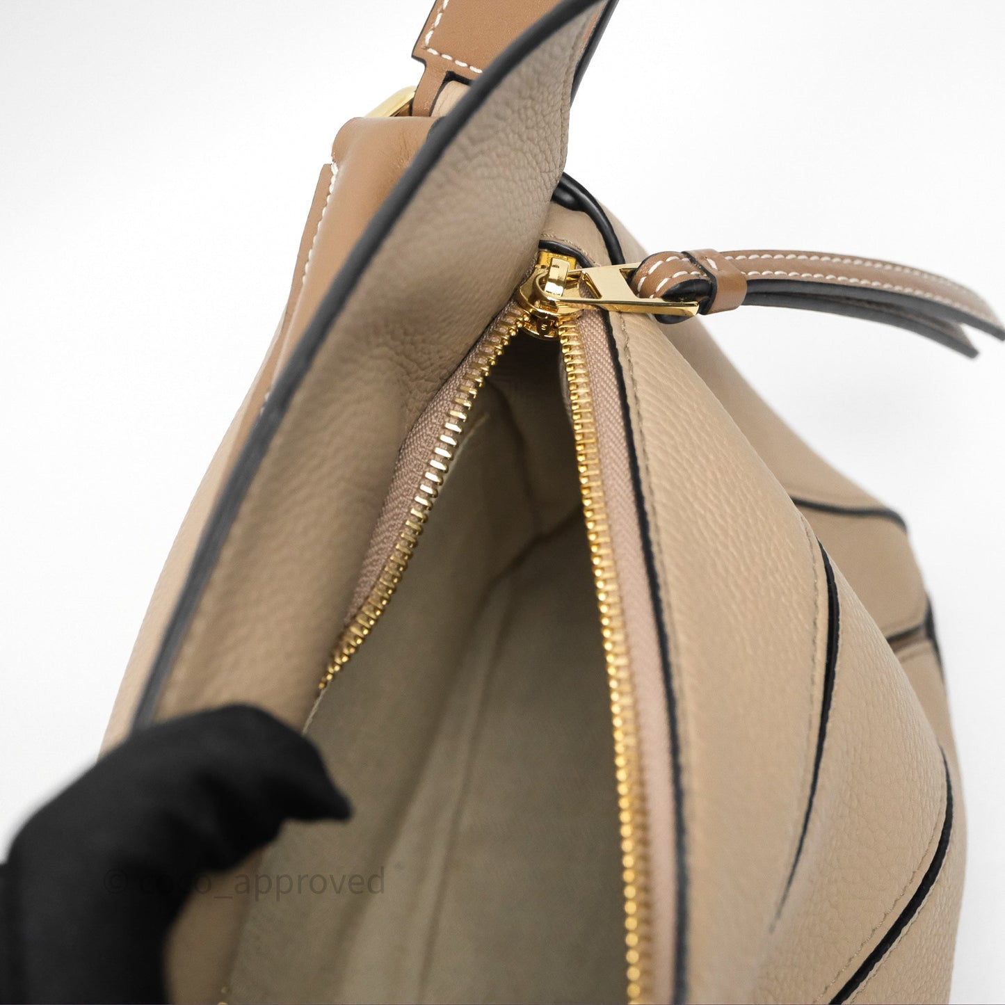 Loewe Small Puzzle Bag Sand Mink Grained Calfskin