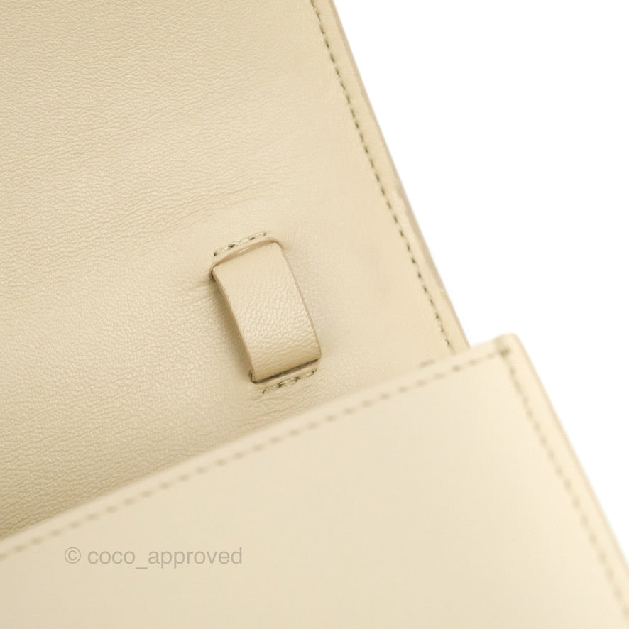 Celine Medium Classic Box Flap Ivory Calfskin