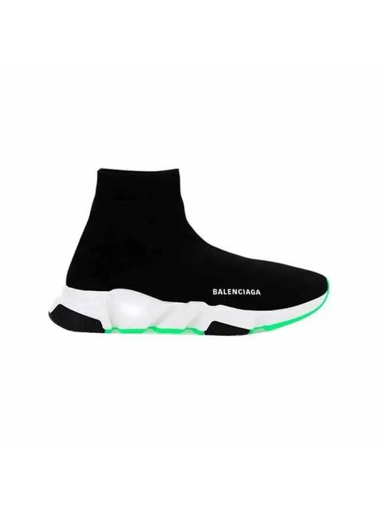 Luxury Balenciaga Speed Runner High Top Sneakers Black Green