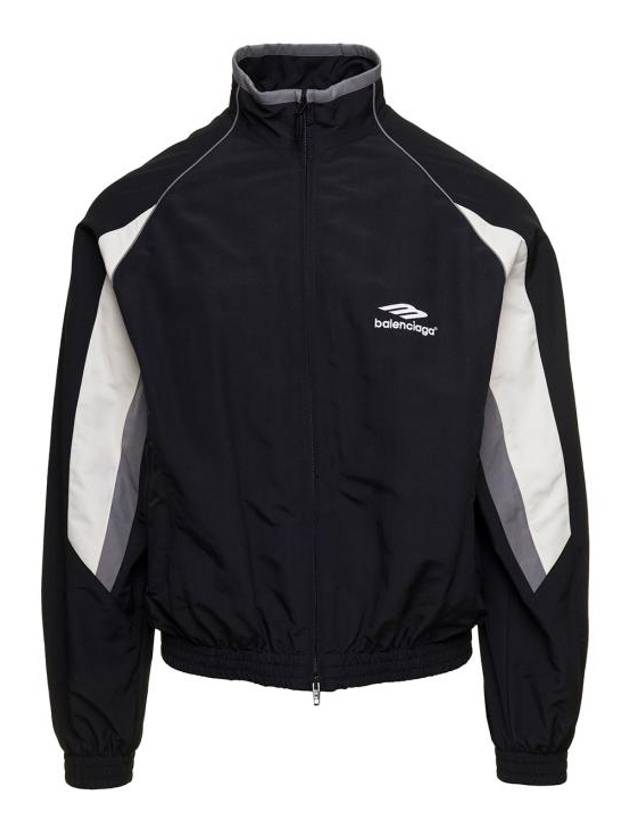 Luxury Balenciaga 3B Sports Icon Regular Track Jacket Black