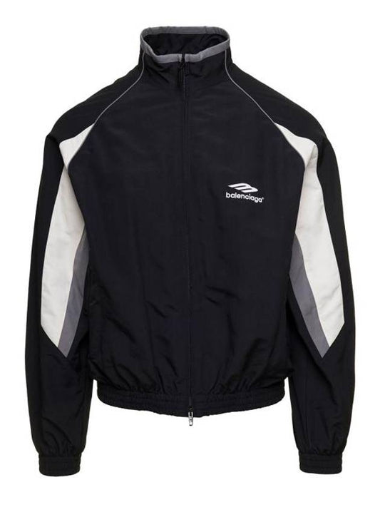 Luxury Balenciaga 3B Sports Icon Regular Track Jacket Black
