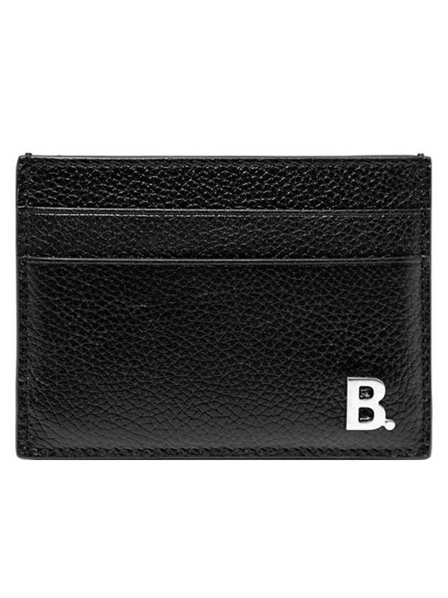 Luxury Balenciaga BB Logo Card Wallet Black