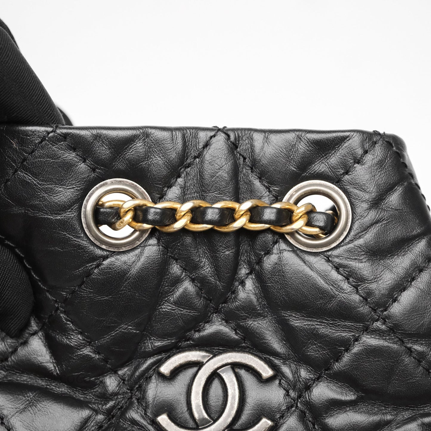 Chanel Small Gabrielle Backpack Black Aged Calfskin