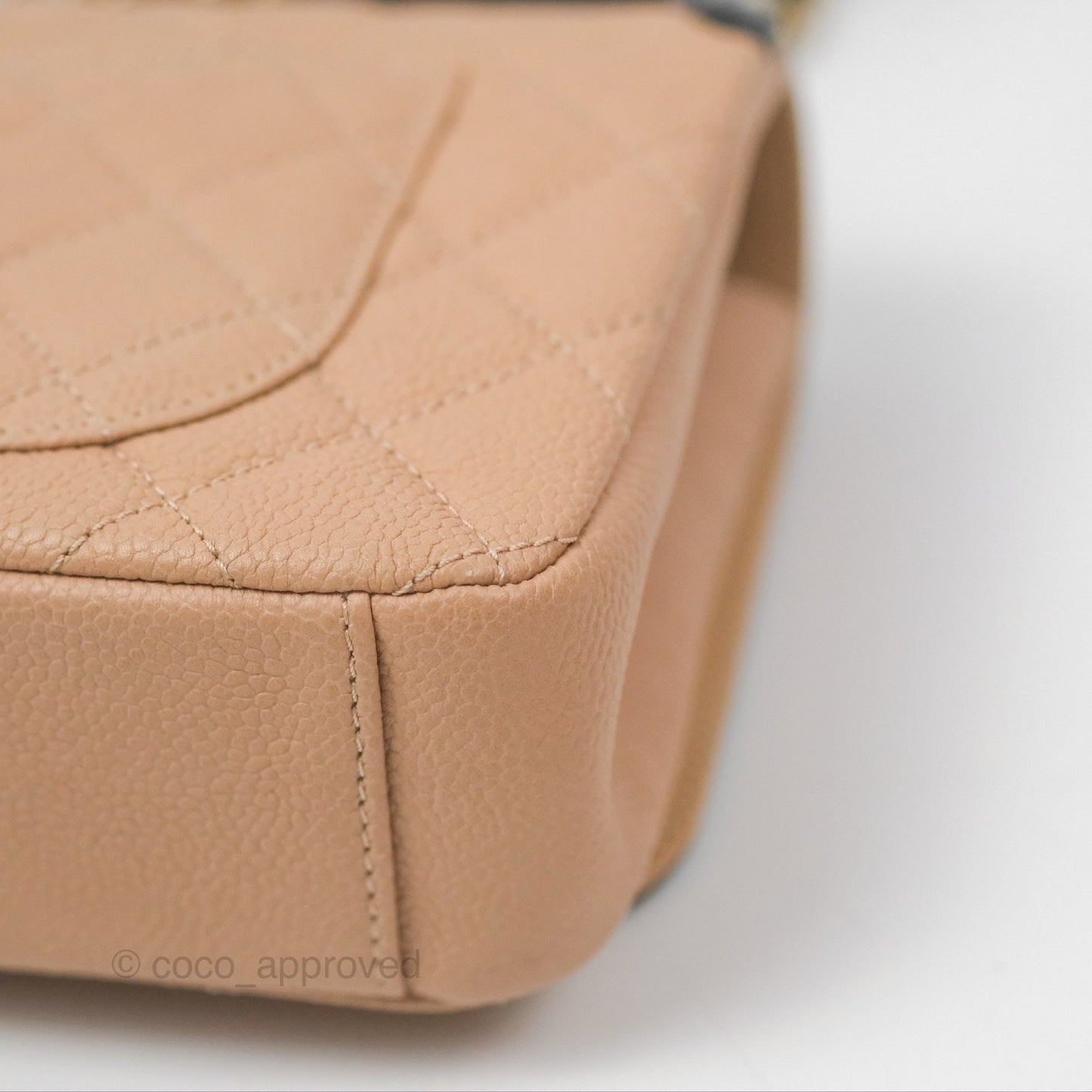 Chanel Quilted Small CC Filigree Flap Beige Black Caviar