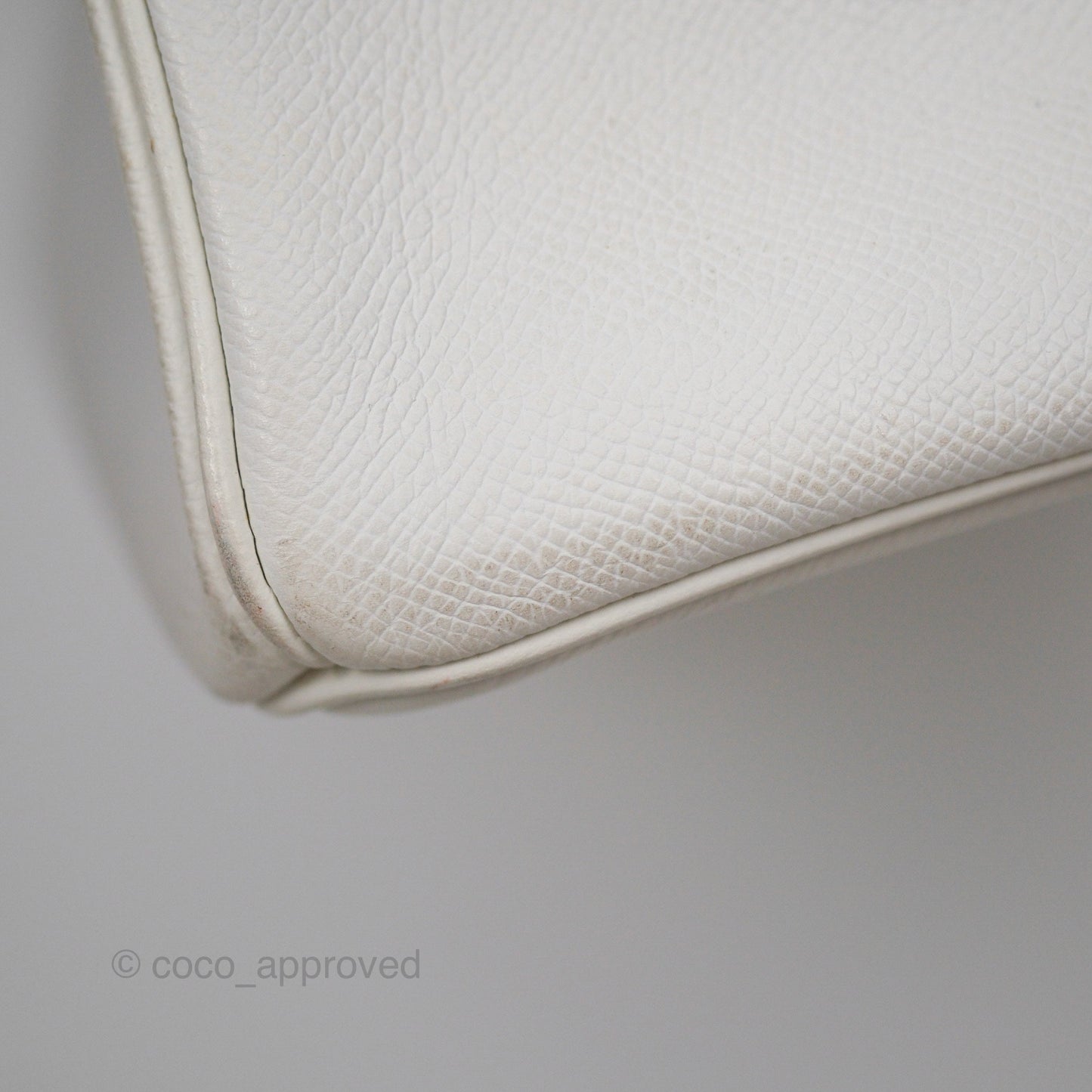 Hermès Birkin 30 Retourne White Epsom Palladium Hardware