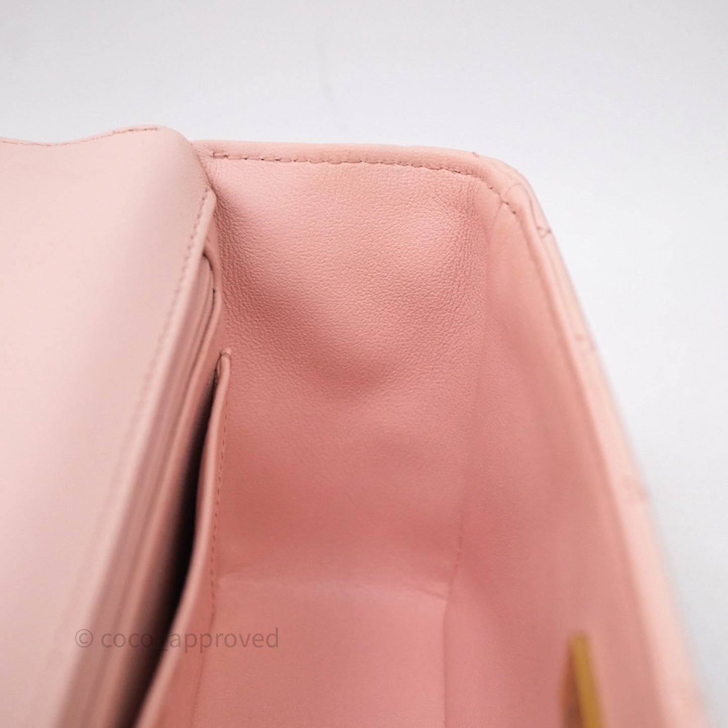 Chanel Top Handle Mini Rectangular Flap Bag Pink Lambskin Aged Gold Hardware