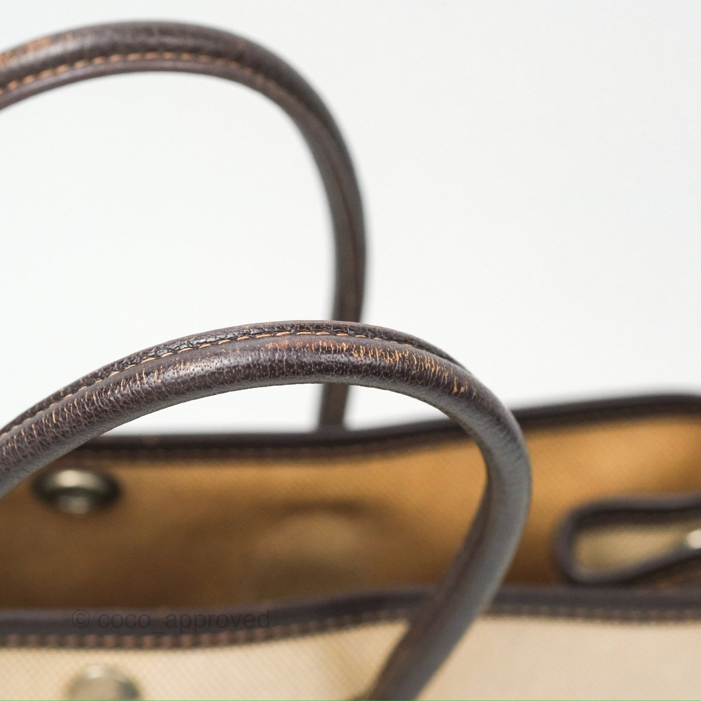 Hermès Garden Party 30 Canvas Brown/ Natural