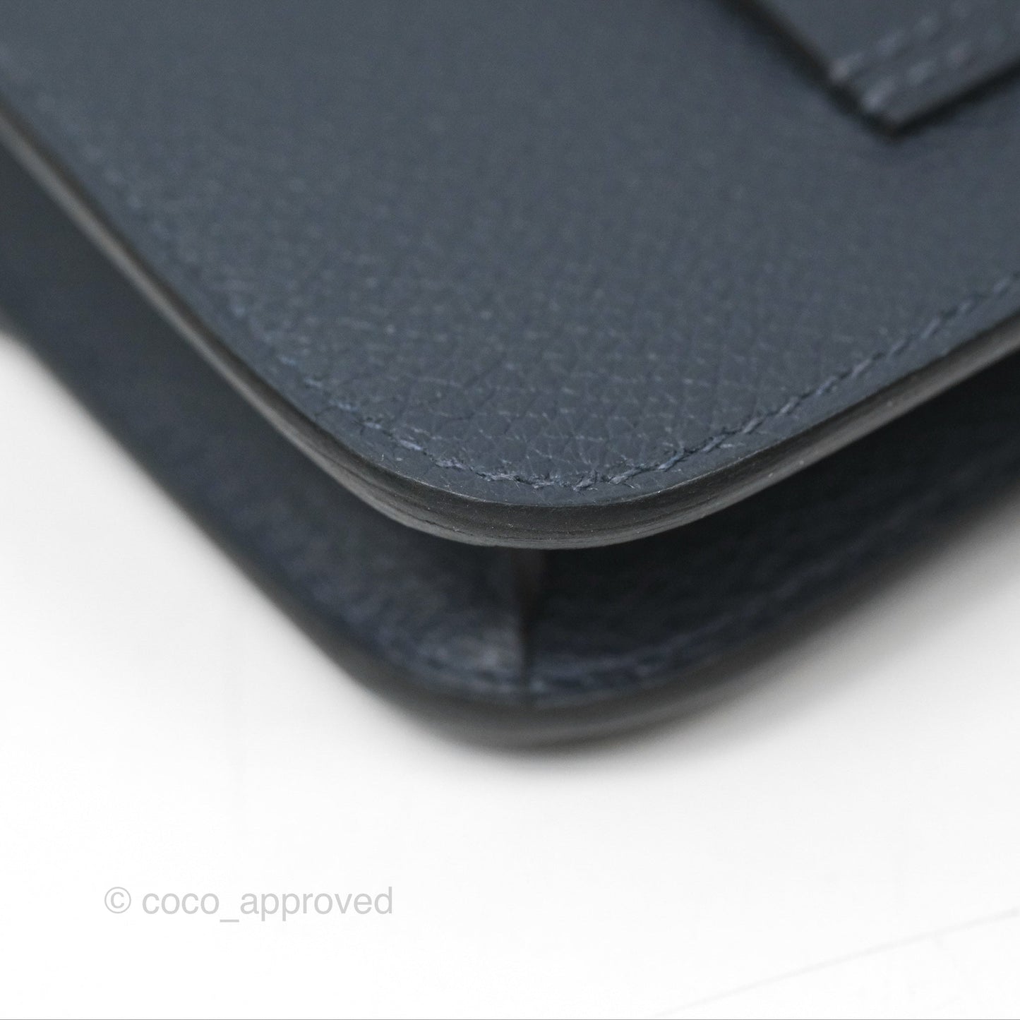 Hermès Constance Slim Wallet Bleu Nuit 2Z Evercolor Palladium Hardware