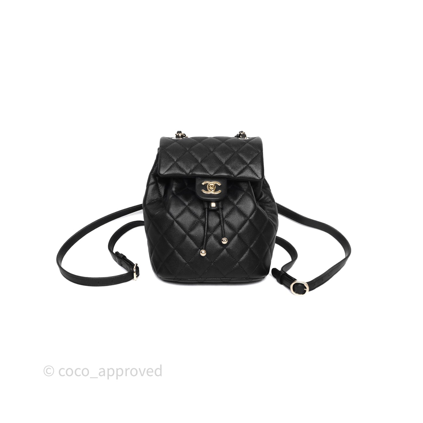Chanel Urban Spirit Mini Black Caviar Backpack Gold Hardware