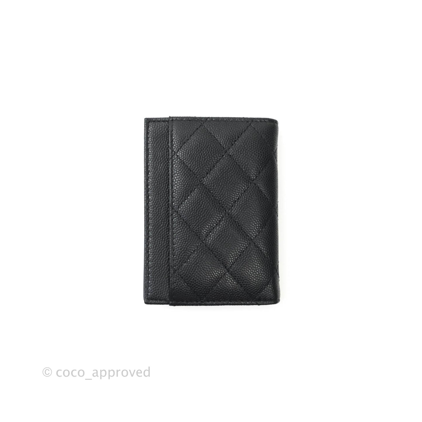 Chanel Classic Black Card Holder Caviar Gold Hardware