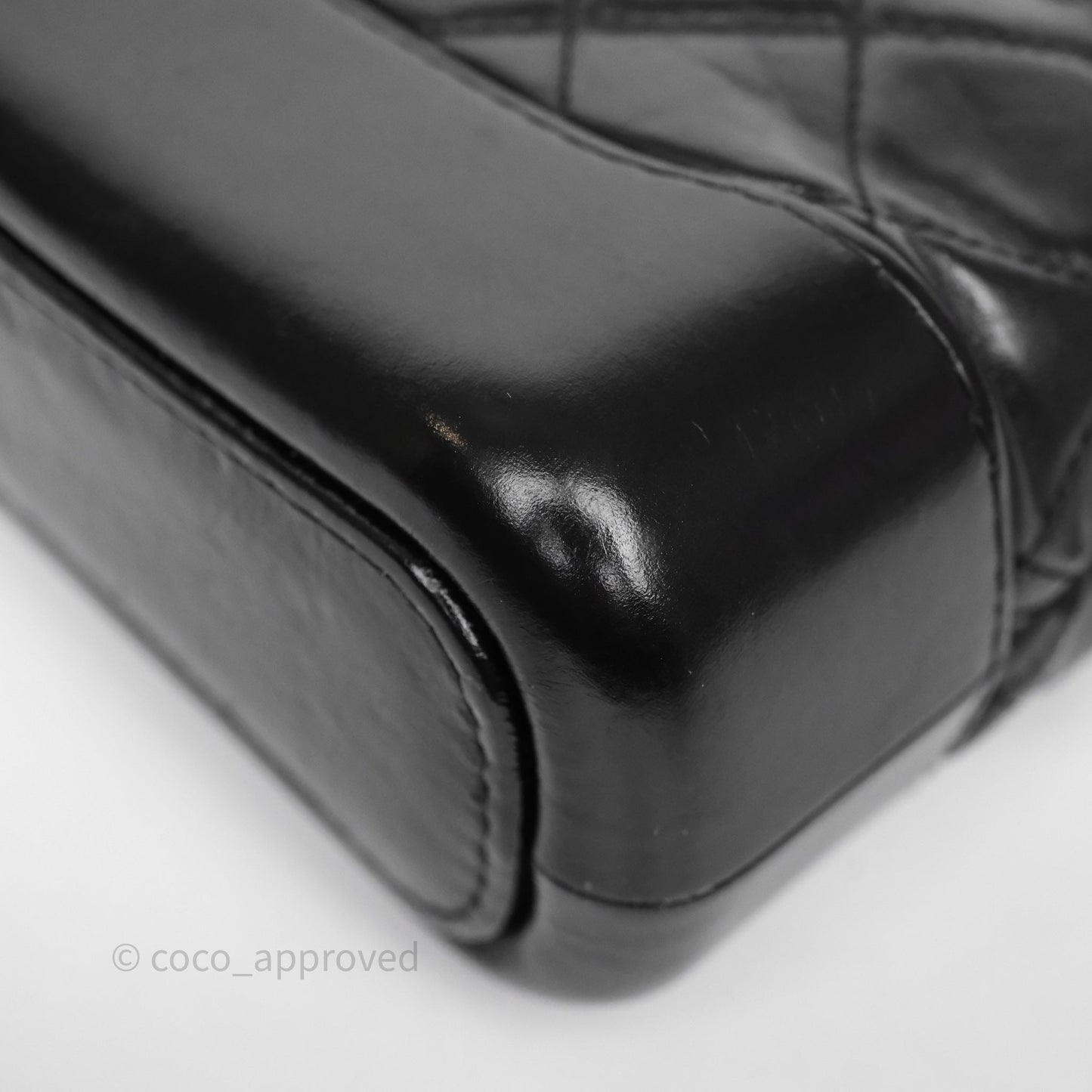 Chanel Small Gabrielle Hobo Quilted Black Aged Calfskin