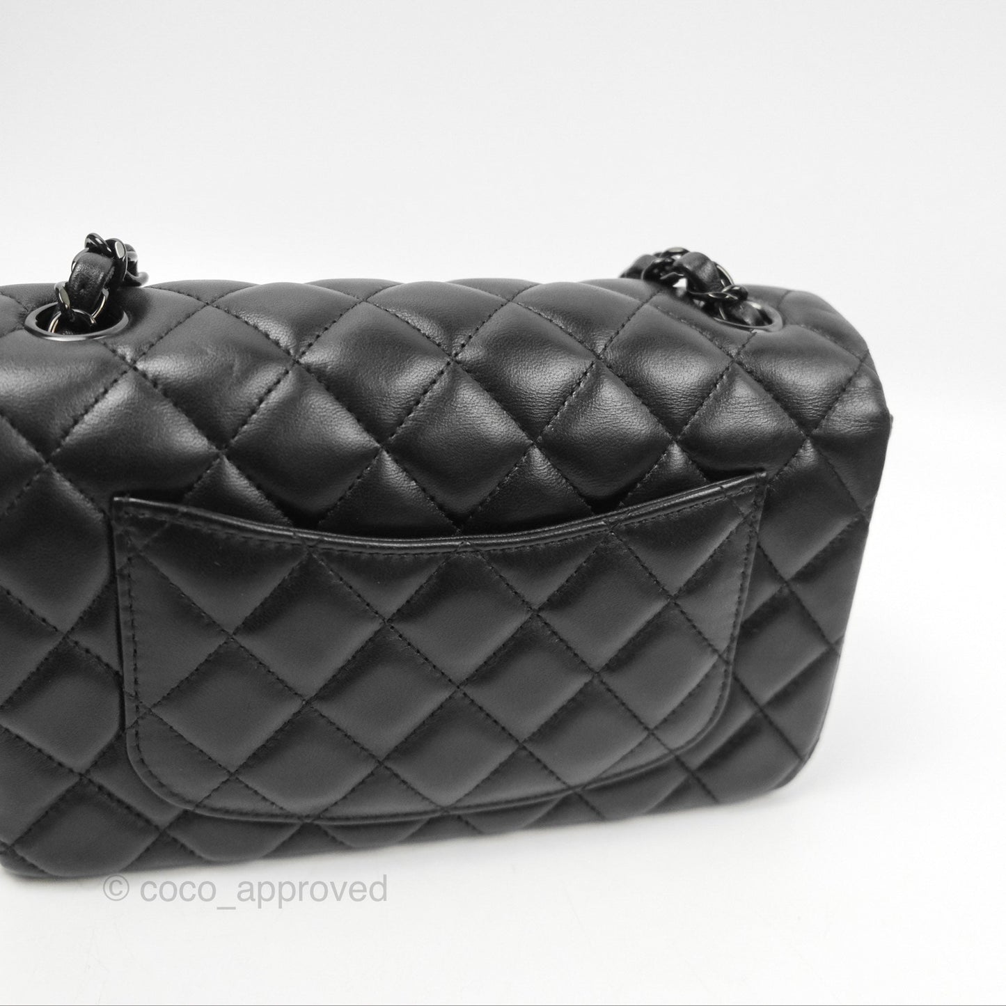 Chanel Quilted Mini Rectangular So Black Lambskin