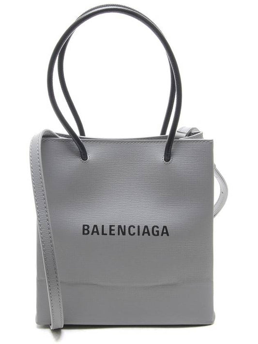 Luxury Balenciaga Shopping XXS North South Tote Bag Grey