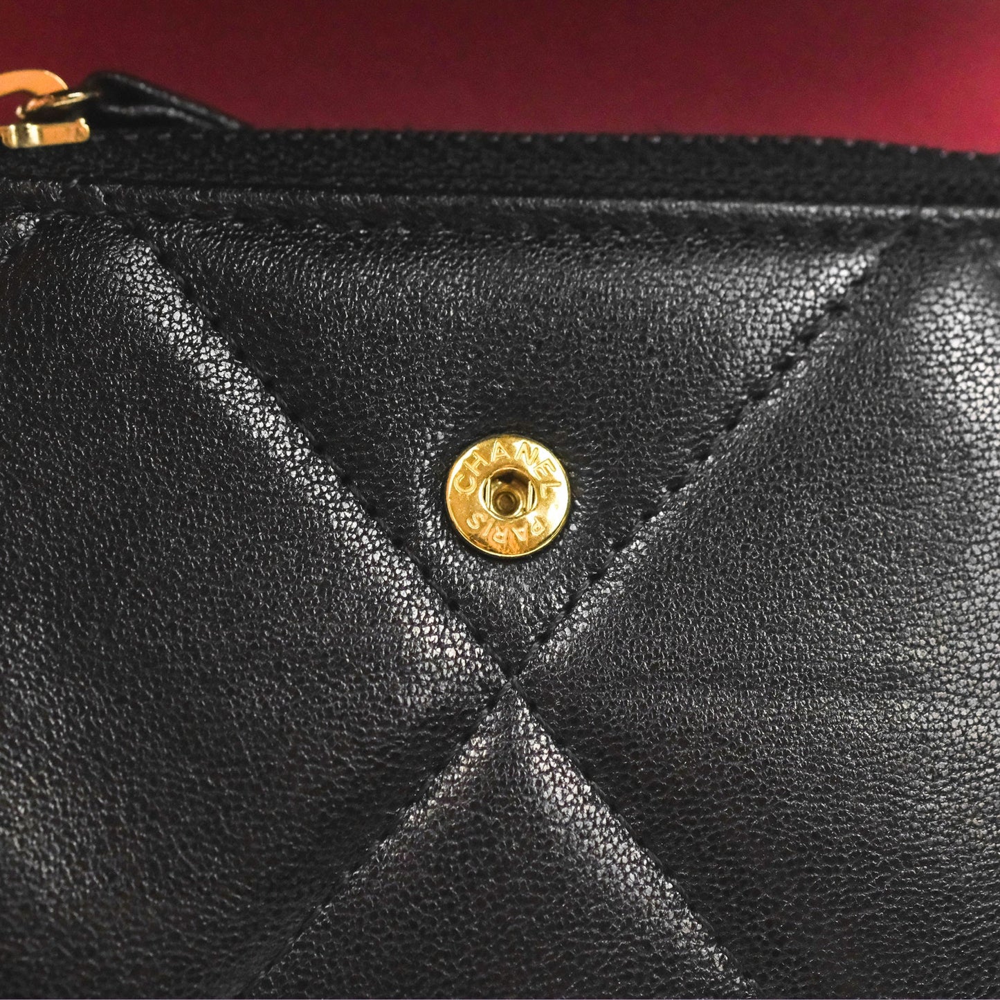 Chanel 19 Short Flap Wallet Black Lambskin