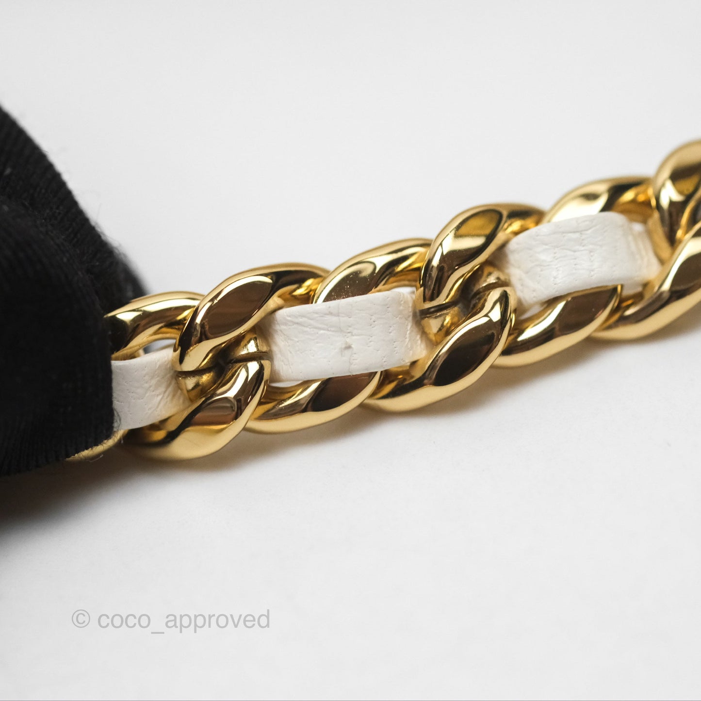 Chanel Top Handle Mini Flap Ivory White Lambskin Gold Hardware