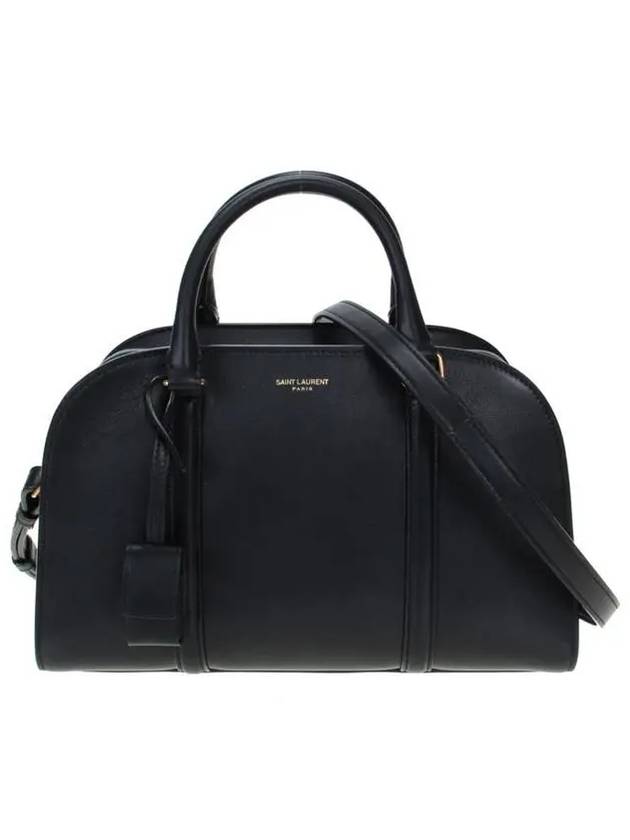 Luxury Saint Laurent Rock Baby Leather Duffel Bag Black