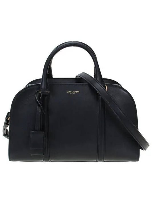 Luxury Saint Laurent Rock Baby Leather Duffel Bag Black