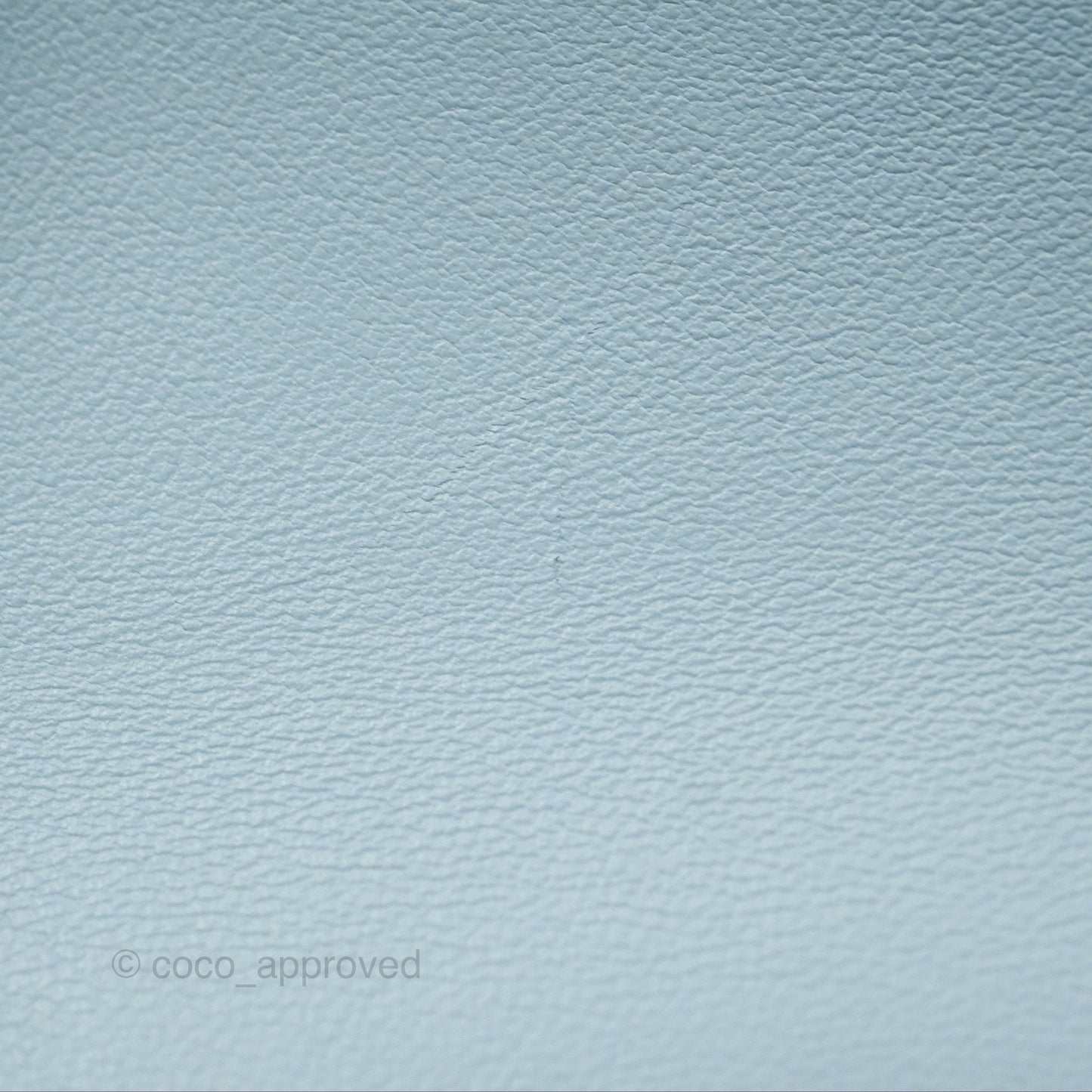 Chanel Quilted Enamel Pending CC Small Square Flap Baby Blue Lambskin 22P